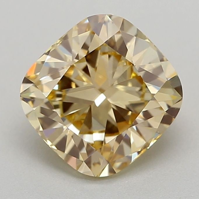 Loose Diamond - CUSHION BRILLIANT 1.01ct Fancy Yellow VS2: Loose Diamond - CUSHION BRILLIANT 1.01ct Fancy Yellow VS2 Source: This is a real non-mined Diamond that has been grown in a lab Shape: CUSHION BRILLIANT Carats: 1.01 Color: Fancy Yellow Certification: