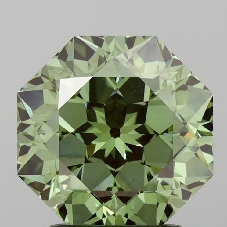 Loose Diamond - OCTAGONAL 2.05ct Fancy Vivid Green VS1: Loose Diamond - OCTAGONAL 2.05ct Fancy Vivid Green VS1 Source: This is a real non-mined Diamond that has been grown in a lab Shape: OCTAGONAL Carats: 2.05 Color: Fancy Vivid Green Certification: IGI V