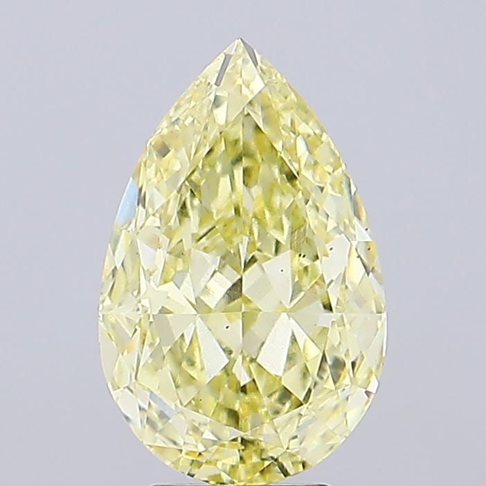 Loose Diamond - PEAR 4.45ct Fancy Yellow VS2: Loose Diamond - PEAR 4.45ct Fancy Yellow VS2 Source: This is a real non-mined Diamond that has been grown in a lab Shape: PEAR Carats: 4.45 Color: Fancy Yellow Certification: IGI Video: