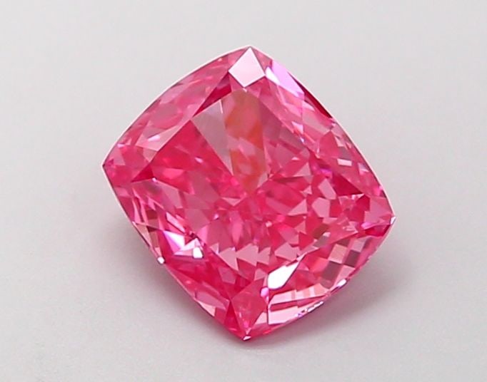 Loose Diamond - CUSHION MODIFIED 1.02ct Fancy Vivid Pink VS1: Loose Diamond - CUSHION MODIFIED 1.02ct Fancy Vivid Pink VS1 Source: This is a real non-mined Diamond that has been grown in a lab Shape: CUSHION MODIFIED Carats: 1.02 Color: Fancy Vivid Pink Certific