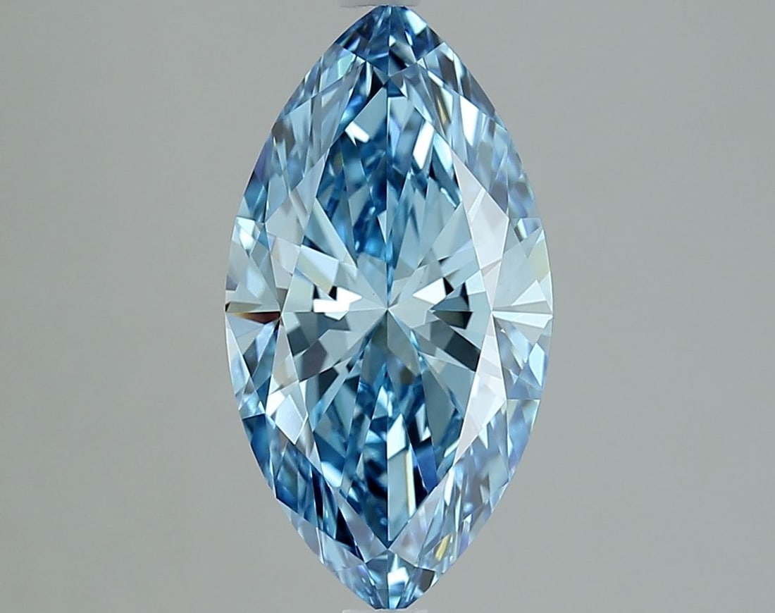 Loose Diamond - MARQUISE 3.01ct Fancy Vivid Blue VVS2: Loose Diamond - MARQUISE 3.01ct Fancy Vivid Blue VVS2 Source: This is a real non-mined Diamond that has been grown in a lab Shape: MARQUISE Carats: 3.01 Color: Fancy Vivid Blue Certification: IGI Vide