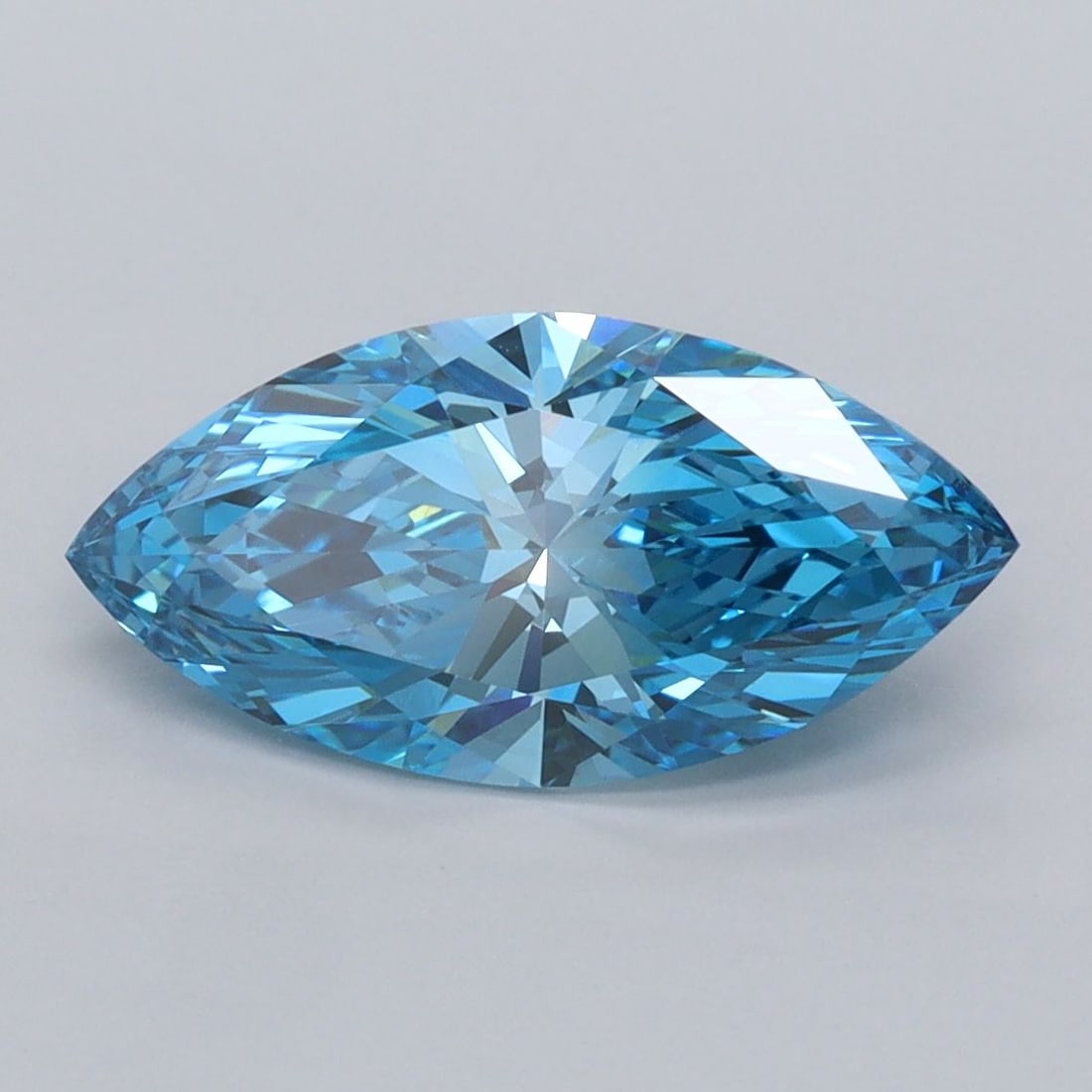 Loose Diamond - MARQUISE 1.98ct Fancy Vivid Blue VVS2: Loose Diamond - MARQUISE 1.98ct Fancy Vivid Blue VVS2 Source: This is a real non-mined Diamond that has been grown in a lab Shape: MARQUISE Carats: 1.98 Color: Fancy Vivid Blue Certification: IGI Vide