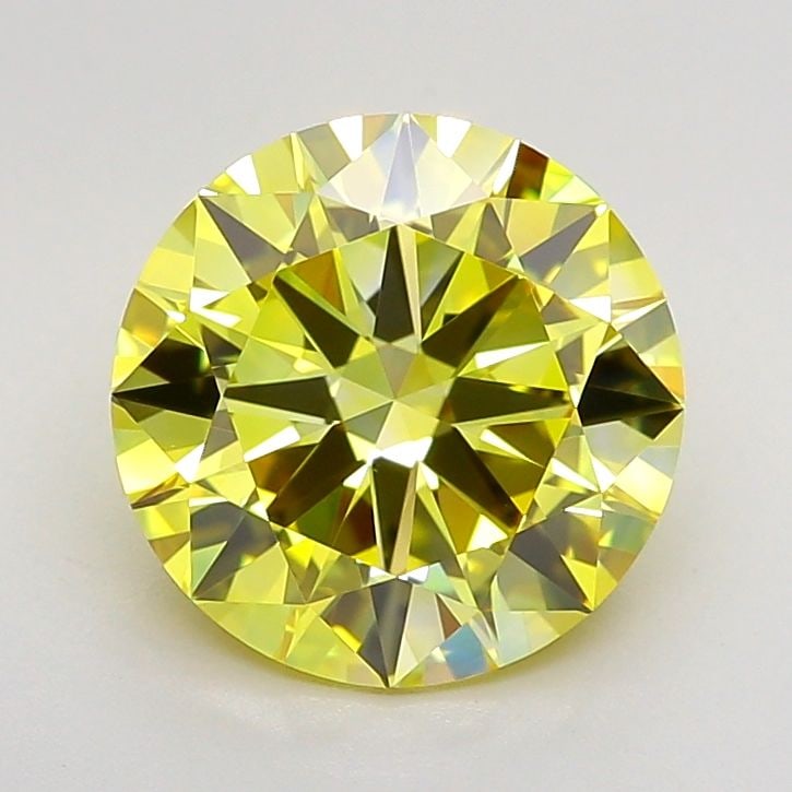 Loose Diamond - ROUND 2.53ct Fancy Intense Yellow VVS1: Loose Diamond - ROUND 2.53ct Fancy Intense Yellow VVS1 Source: This is a real non-mined Diamond that has been grown in a lab Shape: ROUND Carats: 2.53 Color: Fancy Intense Yellow Certification: IGI Vi
