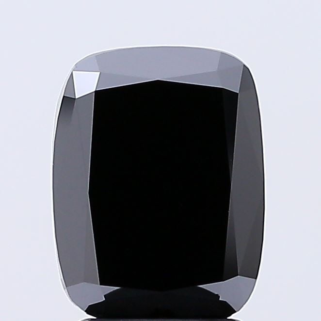 Loose Diamond - CUSHION BRILLIANT 3.02ct Fancy Vivid Black SI1: Loose Diamond - CUSHION BRILLIANT 3.02ct Fancy Vivid Black SI1 Source: This is a real non-mined Diamond that has been grown in a lab Shape: CUSHION BRILLIANT Carats: 3.02 Color: Fancy Vivid Black Cert