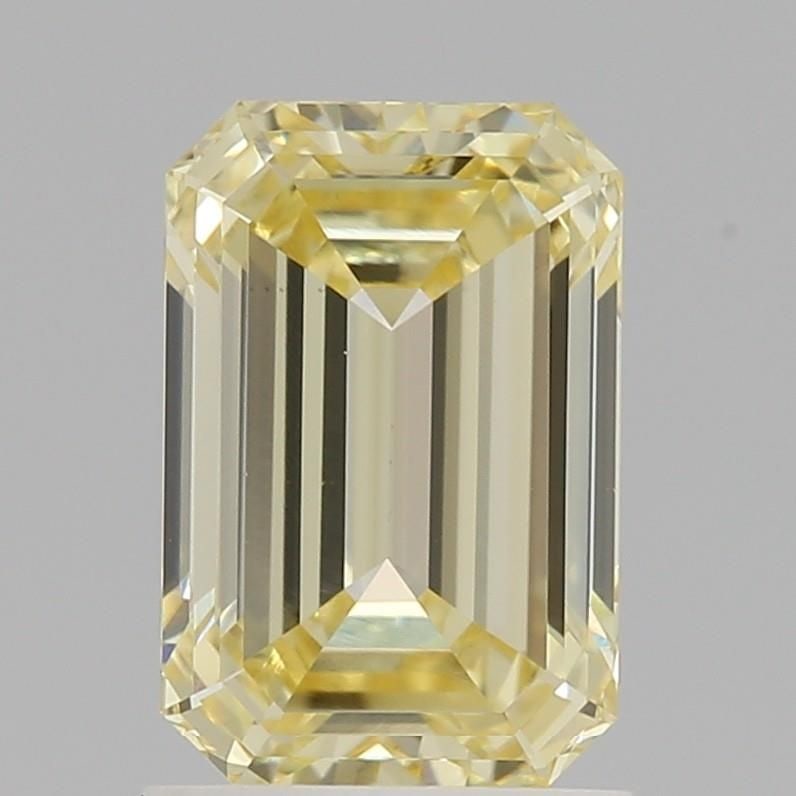 Loose Diamond - EMERALD 1.64ct Fancy Yellow VS1: Loose Diamond - EMERALD 1.64ct Fancy Yellow VS1 Source: This is a real non-mined Diamond that has been grown in a lab Shape: EMERALD Carats: 1.64 Color: Fancy Yellow Certification: IGI Video: