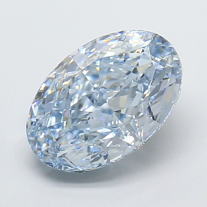 Loose Diamond - OVAL 3.52ct Fancy Blue VVS1: Loose Diamond - OVAL 3.52ct Fancy Blue VVS1 Source: This is a real non-mined Diamond that has been grown in a lab Shape: OVAL Carats: 3.52 Color: Fancy Blue Certification: IGI Video: