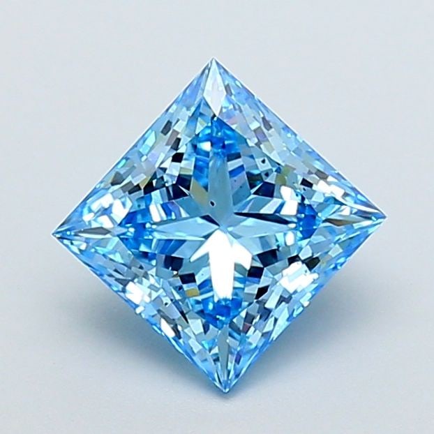 Loose Diamond - PRINCESS 3.02ct Fancy Vivid Blue SI1: Loose Diamond - PRINCESS 3.02ct Fancy Vivid Blue SI1 Source: This is a real non-mined Diamond that has been grown in a lab Shape: PRINCESS Carats: 3.02 Color: Fancy Vivid Blue Certification: IGI Video