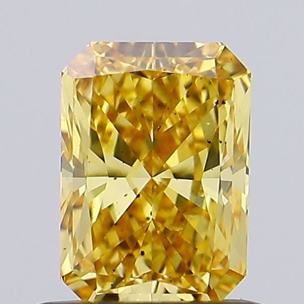 Loose Diamond - RADIANT 0.47ct Fancy Vivid Brownish Yellow VS2: Loose Diamond - RADIANT 0.47ct Fancy Vivid Brownish Yellow VS2 Source: This is a real non-mined Diamond that has been grown in a lab Shape: RADIANT Carats: 0.47 Color: Fancy Vivid Brownish Yellow Cert