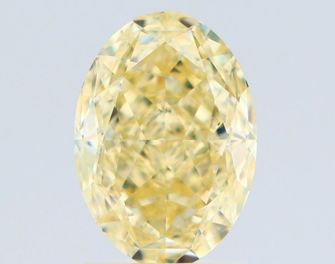 Loose Diamond - OVAL 2.02ct Fancy Light Yellow VS2: Loose Diamond - OVAL 2.02ct Fancy Light Yellow VS2 Source: Natural Shape: OVAL Carats: 2.02 Color: Fancy Light Yellow Certification: GIA Video:
