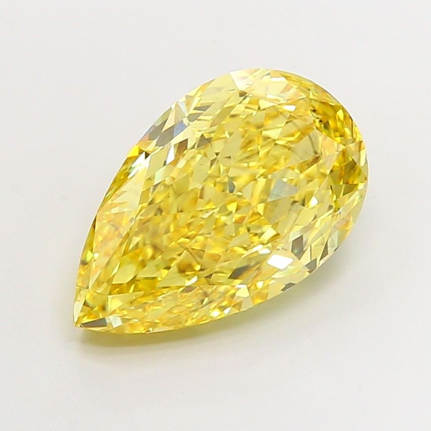 Loose Diamond - PEAR 6.02ct Fancy Vivid Yellow SI1: Loose Diamond - PEAR 6.02ct Fancy Vivid Yellow SI1 Source: This is a real non-mined Diamond that has been grown in a lab Shape: PEAR Carats: 6.02 Color: Fancy Vivid Yellow Certification: IGI Video: