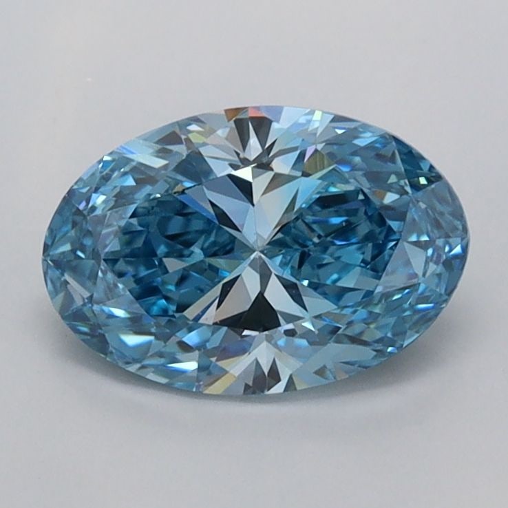 Loose Diamond - OVAL 1.03ct Fancy Vivid Blue VVS2: Loose Diamond - OVAL 1.03ct Fancy Vivid Blue VVS2 Source: This is a real non-mined Diamond that has been grown in a lab Shape: OVAL Carats: 1.03 Color: Fancy Vivid Blue Certification: IGI The Diamond 