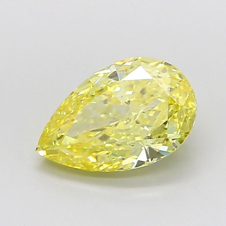 Loose Diamond - PEAR 2.11ct Fancy Intense Yellow VS1: Loose Diamond - PEAR 2.11ct Fancy Intense Yellow VS1 Source: This is a real non-mined Diamond that has been grown in a lab Shape: PEAR Carats: 2.11 Color: Fancy Intense Yellow Certification: IGI Video