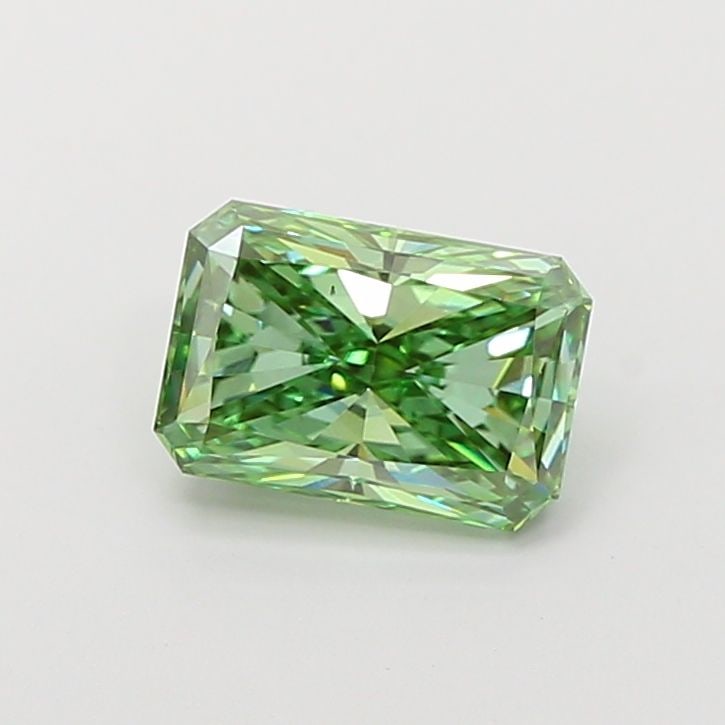 Loose Diamond - RADIANT 2.01ct Fancy Vivid Green VS2: Loose Diamond - RADIANT 2.01ct Fancy Vivid Green VS2 Source: This is a real non-mined Diamond that has been grown in a lab Shape: RADIANT Carats: 2.01 Color: Fancy Vivid Green Certification: IGI Video