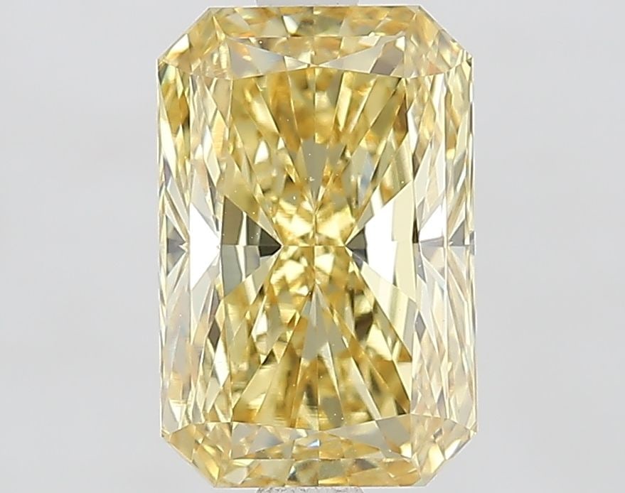 Loose Diamond - RADIANT 2.46ct Fancy Intense Yellow VVS2: Loose Diamond - RADIANT 2.46ct Fancy Intense Yellow VVS2 Source: This is a real non-mined Diamond that has been grown in a lab Shape: RADIANT Carats: 2.46 Color: Fancy Intense Yellow Certification: IG