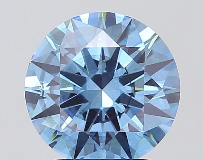 Loose Diamond - ROUND 3.02ct Fancy Vivid Blue SI2: Loose Diamond - ROUND 3.02ct Fancy Vivid Blue SI2 Source: This is a real non-mined Diamond that has been grown in a lab Shape: ROUND Carats: 3.02 Color: Fancy Vivid Blue Certification: IGI Video:
