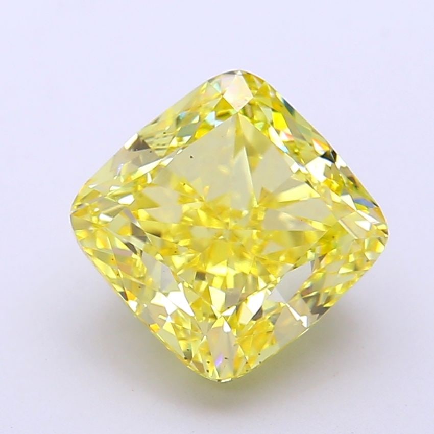 Loose Diamond - CUSHION MODIFIED 4.56ct Fancy Intense Yellow VS2: Loose Diamond - CUSHION MODIFIED 4.56ct Fancy Intense Yellow VS2 Source: This is a real non-mined Diamond that has been grown in a lab Shape: CUSHION MODIFIED Carats: 4.56 Color: Fancy Intense Yellow 