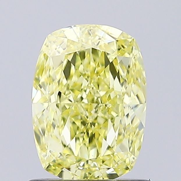Loose Diamond - CUSHION MODIFIED 1.0ct Fancy Intense Yellow VS1: Loose Diamond - CUSHION MODIFIED 1.0ct Fancy Intense Yellow VS1 Source: This is a real non-mined Diamond that has been grown in a lab Shape: CUSHION MODIFIED Carats: 1.0 Color: Fancy Intense Yellow Ce