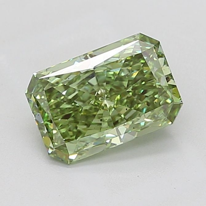 Loose Diamond - RADIANT 2.29ct Fancy Vivid Green SI1: Loose Diamond - RADIANT 2.29ct Fancy Vivid Green SI1 Source: This is a real non-mined Diamond that has been grown in a lab Shape: RADIANT Carats: 2.29 Color: Fancy Vivid Green Certification: IGI Video