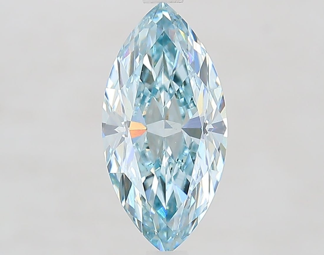 Loose Diamond - MARQUISE 2.0ct Fancy Blue VS1: Loose Diamond - MARQUISE 2.0ct Fancy Blue VS1 Source: This is a real non-mined Diamond that has been grown in a lab Shape: MARQUISE Carats: 2.0 Color: Fancy Blue Certification: IGI Video:
