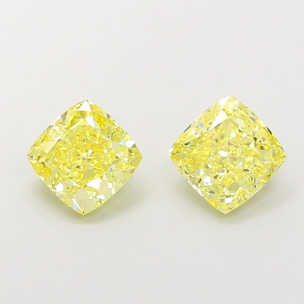 Loose Diamond - CUSHION MODIFIED 2.07ct Fancy Intense Yellow VVS2: Loose Diamond - CUSHION MODIFIED 2.07ct Fancy Intense Yellow VVS2 Source: This is a real non-mined Diamond that has been grown in a lab Shape: CUSHION MODIFIED Carats: 2.07 Color: Fancy Intense Yellow