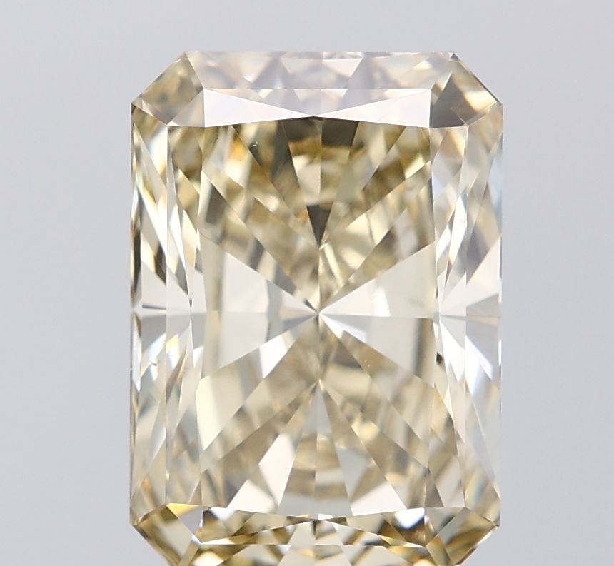 Loose Diamond - RADIANT 5.16ct Fancy Light Gray Yellow VS2: Loose Diamond - RADIANT 5.16ct Fancy Light Gray Yellow VS2 Source: This is a real non-mined Diamond that has been grown in a lab Shape: RADIANT Carats: 5.16 Color: Fancy Light Gray Yellow Certificatio