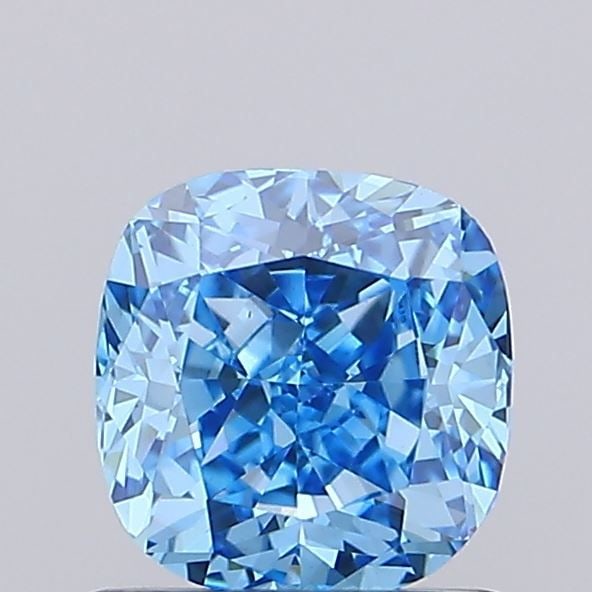 Loose Diamond - CUSHION MODIFIED 0.69ct Fancy Vivid Blue SI1: Loose Diamond - CUSHION MODIFIED 0.69ct Fancy Vivid Blue SI1 Source: This is a real non-mined Diamond that has been grown in a lab Shape: CUSHION MODIFIED Carats: 0.69 Color: Fancy Vivid Blue Certific