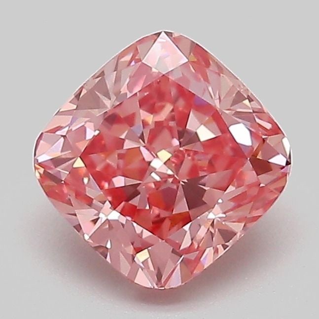 Loose Diamond - CUSHION MODIFIED 1.38ct Fancy Vivid Pink VS1: Loose Diamond - CUSHION MODIFIED 1.38ct Fancy Vivid Pink VS1 Source: This is a real non-mined Diamond that has been grown in a lab Shape: CUSHION MODIFIED Carats: 1.38 Color: Fancy Vivid Pink Certific