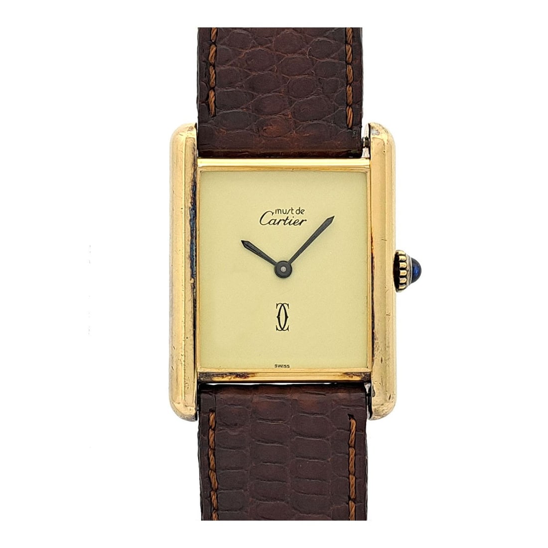 Cartier Ladies Vintage Tank Vermeil Manual Wind Watch (1 of 7)