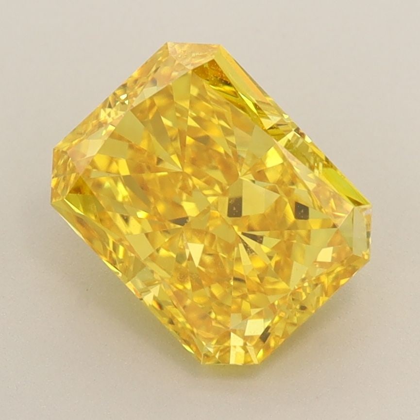 Loose Diamond - RADIANT 2.18ct Fancy Vivid Yellow VVS2: Loose Diamond - RADIANT 2.18ct Fancy Vivid Yellow VVS2 Source: This is a real non-mined Diamond that has been grown in a lab Shape: RADIANT Carats: 2.18 Color: Fancy Vivid Yellow Certification: IGI Vi