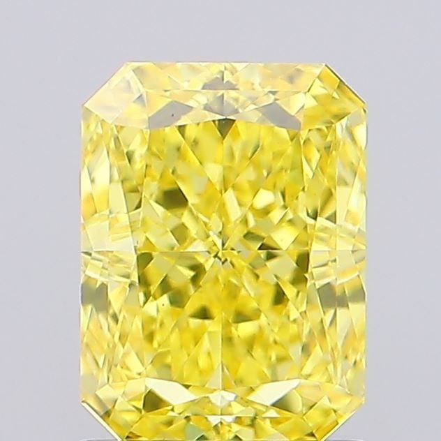 Loose Diamond - RADIANT 1.41ct Fancy Vivid Yellow VS1: Loose Diamond - RADIANT 1.41ct Fancy Vivid Yellow VS1 Source: This is a real non-mined Diamond that has been grown in a lab Shape: RADIANT Carats: 1.41 Color: Fancy Vivid Yellow Certification: IGI Vid