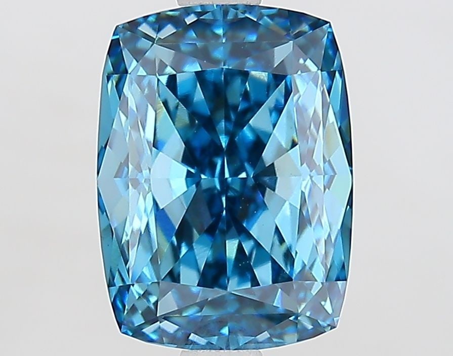 Loose Diamond - CUSHION MODIFIED 2.6ct Fancy Vivid Blue VS1: Loose Diamond - CUSHION MODIFIED 2.6ct Fancy Vivid Blue VS1 Source: This is a real non-mined Diamond that has been grown in a lab Shape: CUSHION MODIFIED Carats: 2.6 Color: Fancy Vivid Blue