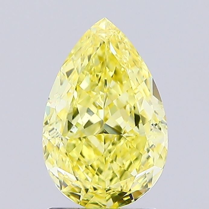 Loose Diamond - PEAR 1.96ct Fancy Intense Yellow VS1: Loose Diamond - PEAR 1.96ct Fancy Intense Yellow VS1 Source: This is a real non-mined Diamond that has been grown in a lab Shape: PEAR Carats: 1.96 Color: Fancy Intense Yellow Certification: IGI Video