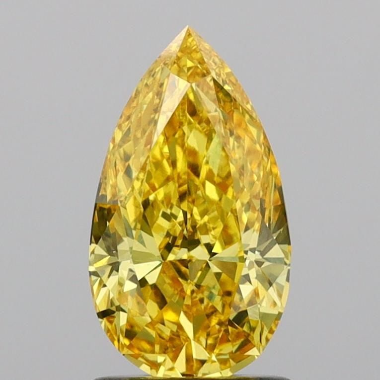 Loose Diamond - PEAR 1.35ct Fancy Vivid Yellow VS1: Loose Diamond - PEAR 1.35ct Fancy Vivid Yellow VS1 Source: This is a real non-mined Diamond that has been grown in a lab Shape: PEAR Carats: 1.35 Color: Fancy Vivid Yellow Certification: IGI Video: