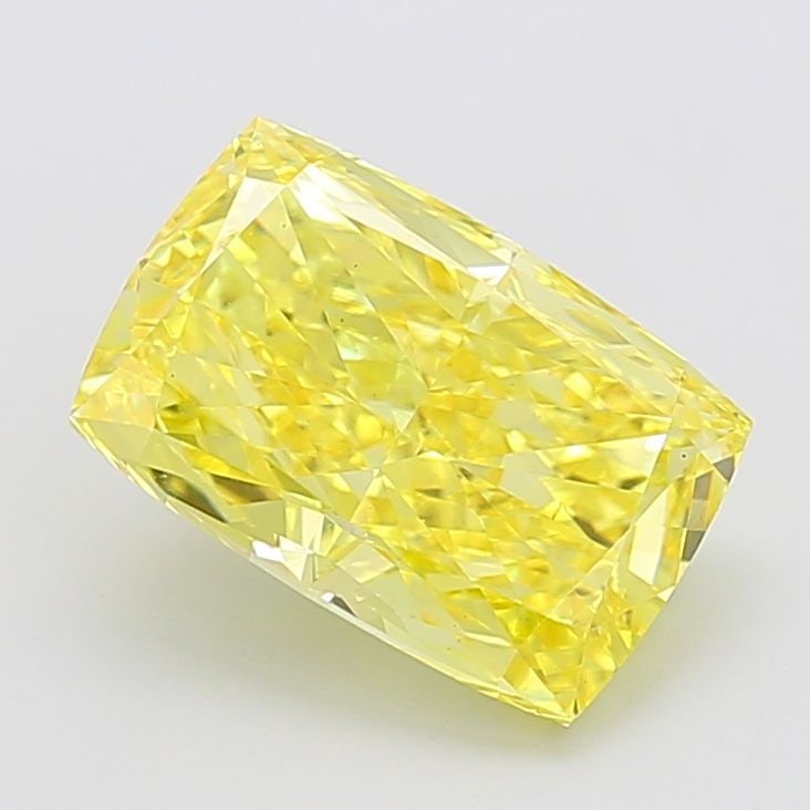 Loose Diamond - CUSHION MODIFIED 5.1ct Fancy Vivid Yellow VS2: Loose Diamond - CUSHION MODIFIED 5.1ct Fancy Vivid Yellow VS2 Source: This is a real non-mined Diamond that has been grown in a lab Shape: CUSHION MODIFIED Carats: 5.1 Color: Fancy Vivid Yellow Certif