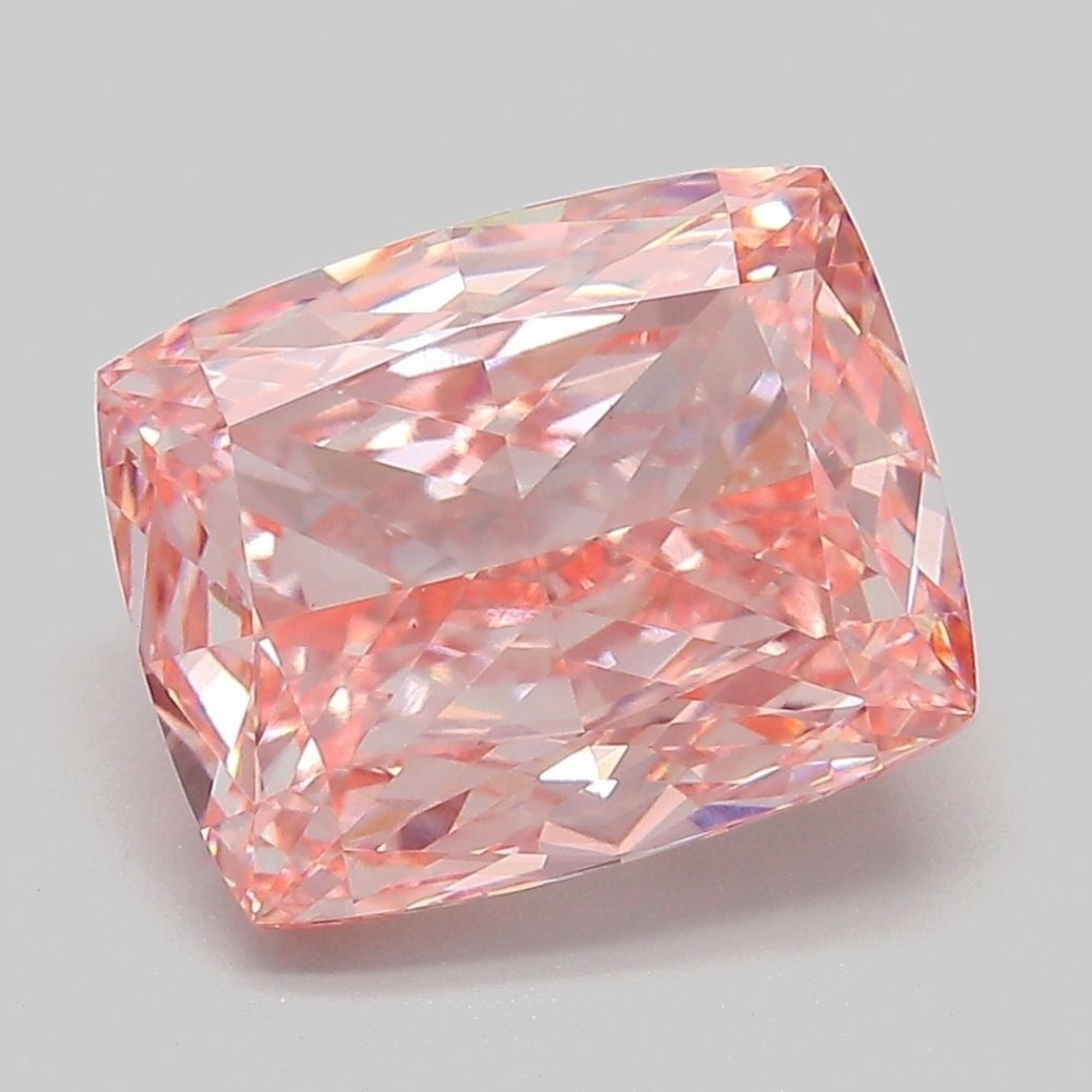Loose Diamond - CUSHION MODIFIED 5.11ct Fancy Vivid Pink VS1: Loose Diamond - CUSHION MODIFIED 5.11ct Fancy Vivid Pink VS1 Source: This is a real non-mined Diamond that has been grown in a lab Shape: CUSHION MODIFIED Carats: 5.11 Color: Fancy Vivid Pink Certific