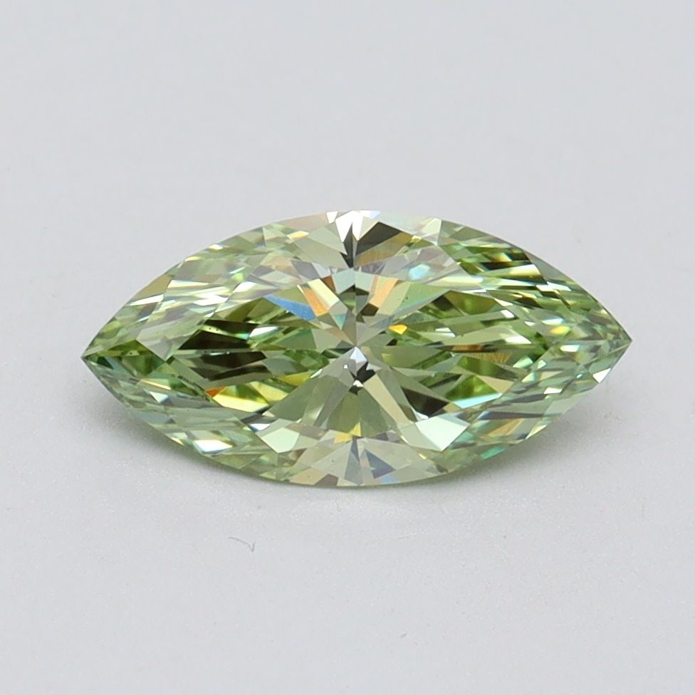 Loose Diamond - MARQUISE 1.02ct Fancy Vivid Green VS1: Loose Diamond - MARQUISE 1.02ct Fancy Vivid Green VS1 Source: This is a real non-mined Diamond that has been grown in a lab Shape: MARQUISE Carats: 1.02 Color: Fancy Vivid Green Certification: IGI Vid