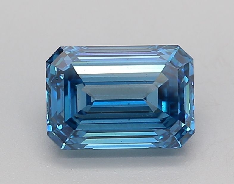 Loose Diamond - EMERALD 1.48ct Fancy Blue VS1: Loose Diamond - EMERALD 1.48ct Fancy Blue VS1 Source: This is a real non-mined Diamond that has been grown in a lab Shape: EMERALD Carats: 1.48 Color: Fancy Blue Certification: IGI Video:
