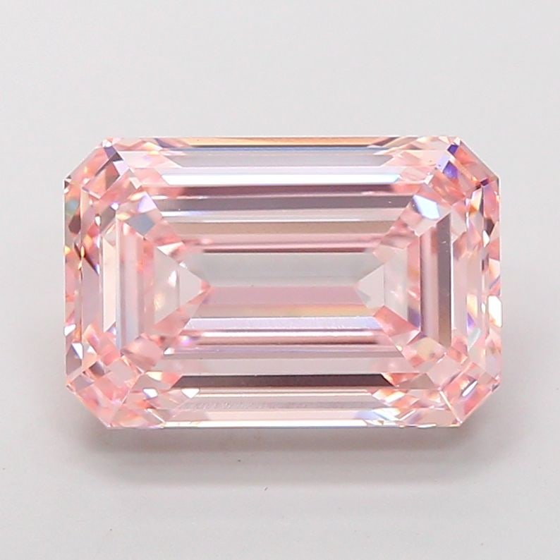 Loose Diamond - EMERALD 8.03ct Fancy Intense Pink VS1: Loose Diamond - EMERALD 8.03ct Fancy Intense Pink VS1 Source: This is a real non-mined Diamond that has been grown in a lab Shape: EMERALD Carats: 8.03 Color: Fancy Intense Pink Certification: IGI Vid