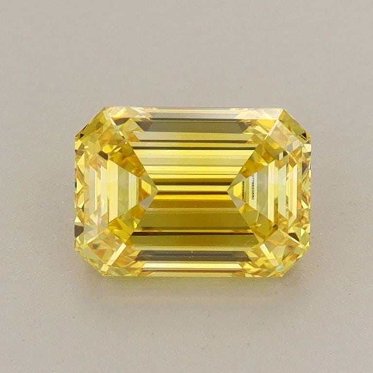 Loose Diamond - EMERALD 1.02ct Fancy Vivid Yellow VVS2: Loose Diamond - EMERALD 1.02ct Fancy Vivid Yellow VVS2 Source: This is a real non-mined Diamond that has been grown in a lab Shape: EMERALD Carats: 1.02 Color: Fancy Vivid Yellow Certification: IGI Vi