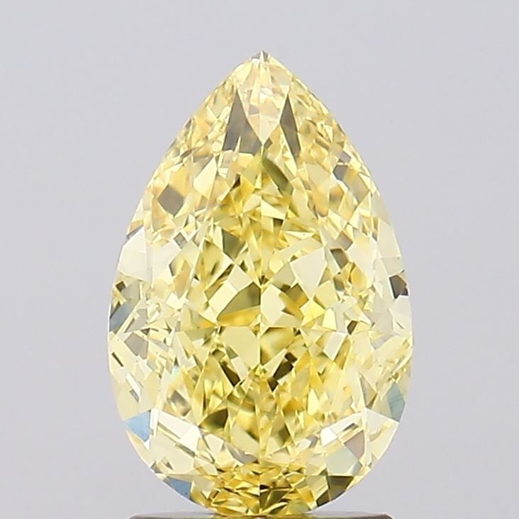 Loose Diamond - PEAR 2.04ct Fancy Vivid Yellow VVS2: Loose Diamond - PEAR 2.04ct Fancy Vivid Yellow VVS2 Source: This is a real non-mined Diamond that has been grown in a lab Shape: PEAR Carats: 2.04 Color: Fancy Vivid Yellow Certification: IGI Video: