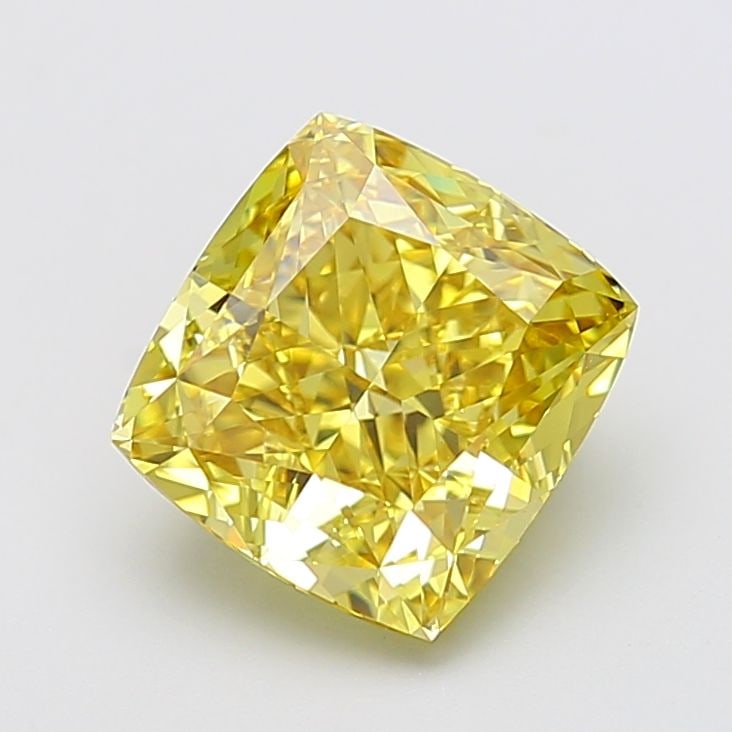Loose Diamond - CUSHION MODIFIED 4.59ct Fancy Vivid Yellow VS1: Loose Diamond - CUSHION MODIFIED 4.59ct Fancy Vivid Yellow VS1 Source: This is a real non-mined Diamond that has been grown in a lab Shape: CUSHION MODIFIED Carats: 4.59 Color: Fancy Vivid Yellow Cert