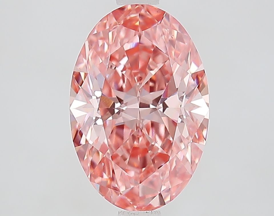 Loose Diamond - OVAL 2.32ct Fancy Vivid Pink VS1: Loose Diamond - OVAL 2.32ct Fancy Vivid Pink VS1 Source: This is a real non-mined Diamond that has been grown in a lab Shape: OVAL Carats: 2.32 Color: Fancy Vivid Pink Certification: IGI Video: