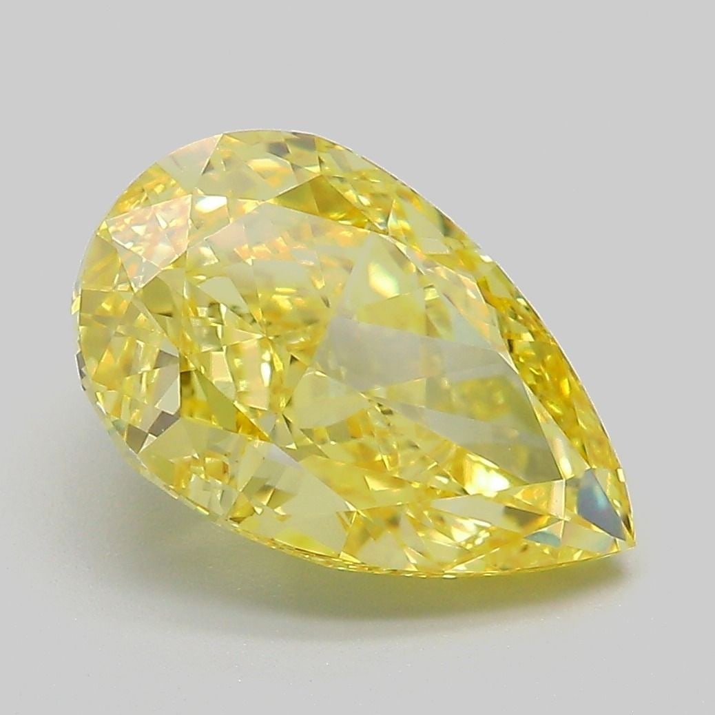 Loose Diamond - PEAR 4.1ct Fancy Vivid Yellow VVS2: Loose Diamond - PEAR 4.1ct Fancy Vivid Yellow VVS2 Source: This is a real non-mined Diamond that has been grown in a lab Shape: PEAR Carats: 4.1 Color: Fancy Vivid Yellow Certification: IGI Video: