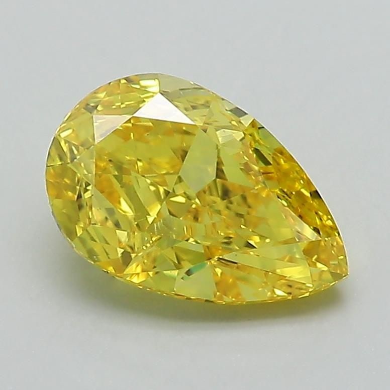 Loose Diamond - PEAR 1.54ct Fancy Vivid Yellow VVS2: Loose Diamond - PEAR 1.54ct Fancy Vivid Yellow VVS2 Source: This is a real non-mined Diamond that has been grown in a lab Shape: PEAR Carats: 1.54 Color: Fancy Vivid Yellow Certification: IGI Video: