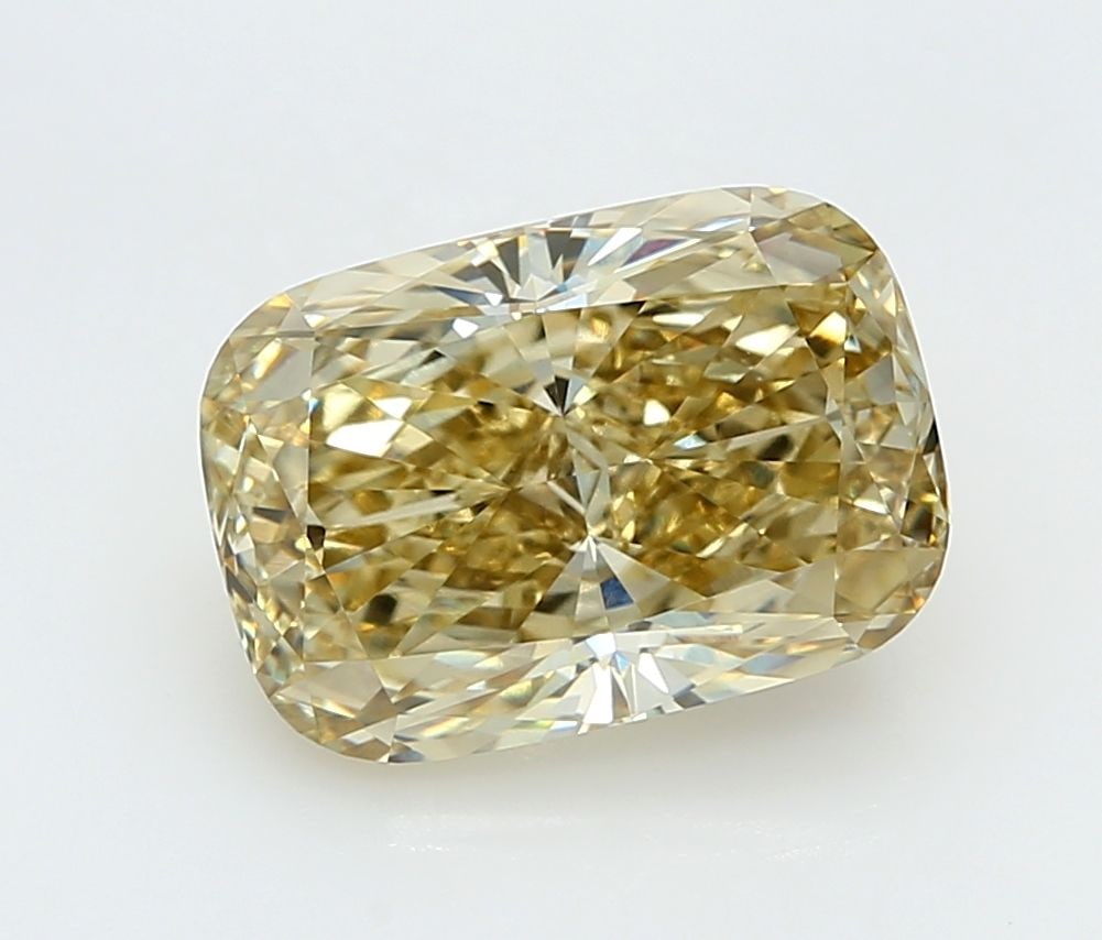 Loose Diamond - CUSHION MODIFIED 5.06ct Fancy Yellow VS1: Loose Diamond - CUSHION MODIFIED 5.06ct Fancy Yellow VS1 Source: This is a real non-mined Diamond that has been grown in a lab Shape: CUSHION MODIFIED Carats: 5.06 Color: Fancy Yellow Certification: I