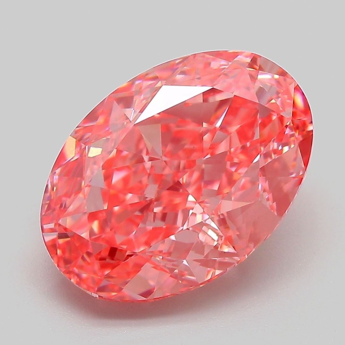Loose Diamond - OVAL 6.67ct Fancy Vivid Pink VVS2: Loose Diamond - OVAL 6.67ct Fancy Vivid Pink VVS2 Source: This is a real non-mined Diamond that has been grown in a lab Shape: OVAL Carats: 6.67 Color: Fancy Vivid Pink Certification: IGI Video: