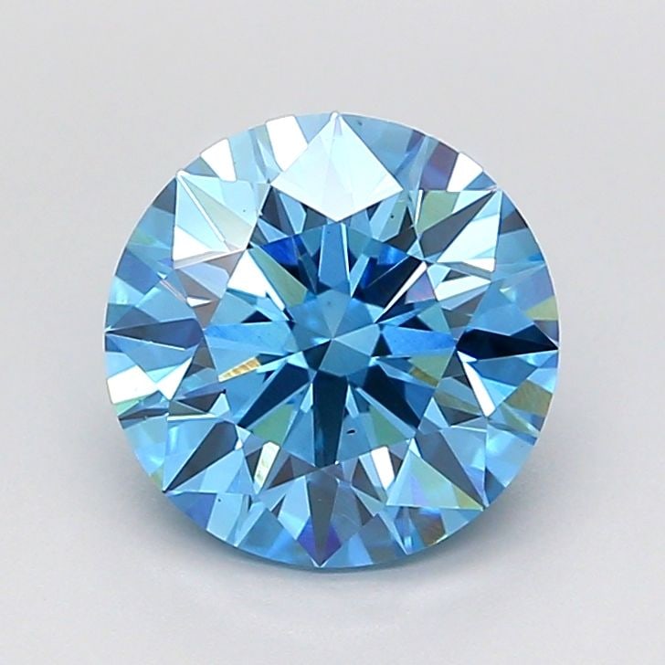Loose Diamond - ROUND 2.12ct Blue VS1: Loose Diamond - ROUND 2.12ct Blue VS1 Source: This is a real non-mined Diamond that has been grown in a lab Shape: ROUND Carats: 2.12 Color: Blue Certification: NONE Video: