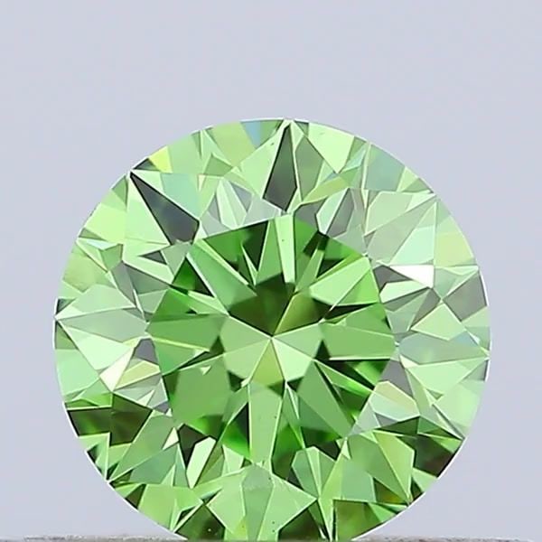 Ideal Loose Diamond - ROUND 0.42ct Fancy Vivid Green VVS2: Ideal Loose Diamond - ROUND 0.42ct Fancy Vivid Green VVS2 Source: This is a real non-mined Diamond that has been grown in a lab Shape: ROUND Carats: 0.42 Color: Fancy Vivid Green Certification: IGI Vi