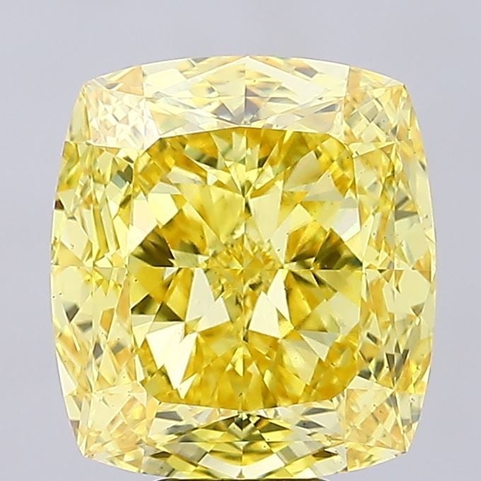 Loose Diamond - CUSHION MODIFIED 9.52ct Fancy Vivid Yellow VS2: Loose Diamond - CUSHION MODIFIED 9.52ct Fancy Vivid Yellow VS2 Source: This is a real non-mined Diamond that has been grown in a lab Shape: CUSHION MODIFIED Carats: 9.52 Color: Fancy Vivid Yellow Cert