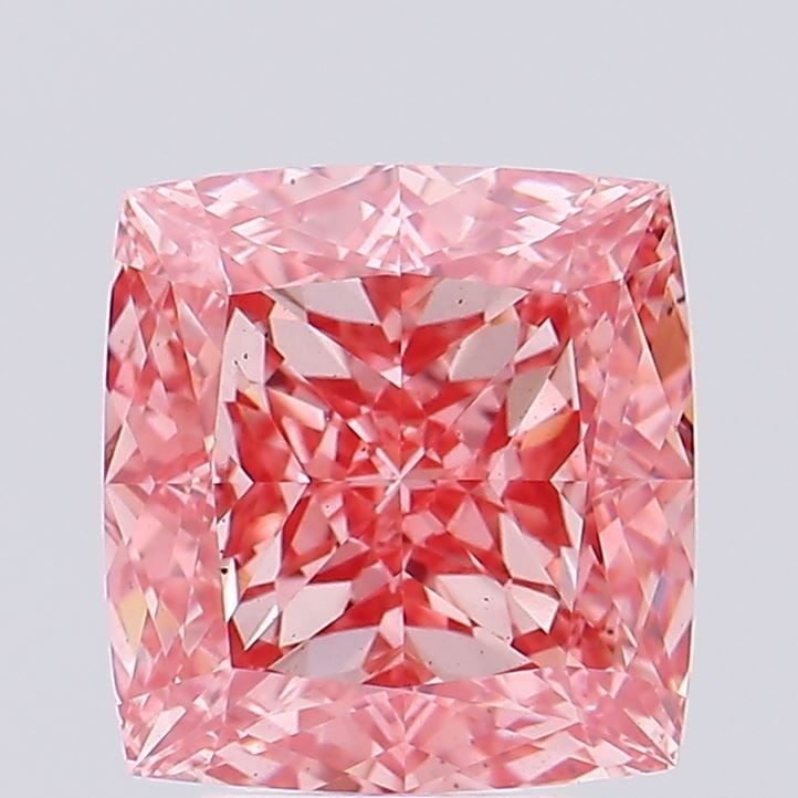 Loose Diamond - CUSHION MODIFIED 5.1ct Fancy Vivid Pink VS1: Loose Diamond - CUSHION MODIFIED 5.1ct Fancy Vivid Pink VS1 Source: This is a real non-mined Diamond that has been grown in a lab Shape: CUSHION MODIFIED Carats: 5.1 Color: Fancy Vivid Pink Certificat